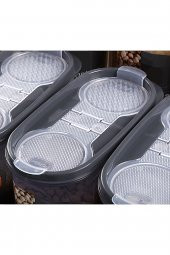 King Mop 3lü Sızdırmaz Kapaklı Erzak Saklama Kabı Seti 1 x (1200 Ml, 1700 Ml, 2400 Ml) FÜKMMSK-01 - 5