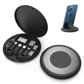 Polham 6in1 60W Type C, Micro ve İphone Lightning Kablolu, Dönüştürücü, Sim Aparatlı Seyahat Seti - 2