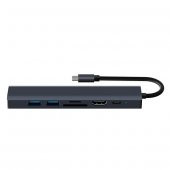 Coofbe Pd 100W 7in1 Type-C HUB RJ45 HDMI Kart Okuyucu Type-c Dönüştürücü Çoğaltıcı USB3.0 Çoğaltıcı - 3