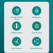 Coofbe 70mAh 2.4GHz 120MT Gürültü Önleyici Kablosuz Yaka Mikrofonu 3in1 3.5MM Type-C İphone Mikrofon - 4