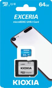 KIOXIA 64GB Micro SDXC C10 100MB/sn LMEX1L064GG2 - 1