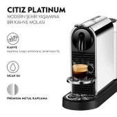 Nespresso D140 Citiz Platinum,Paslanmaz Çelik Kapsüllü Kahve Makinesei - 2