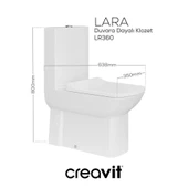 Creavit LR360 Duvara Sıfır Kanallı Klozet, Creavit Yavaş Kapak - 3