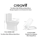 Creavit NV361 Nova Rim-Off Duvar Tipi Klozet Seti - 4