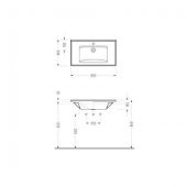Serel Star 80 Cm Tezgah Etajerli Lavabo - 2