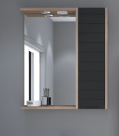 Denko Mostar 70 cm MDF Lake Banyo Dolabı Takımı Aynalı Üst Modülü thumbnail 1