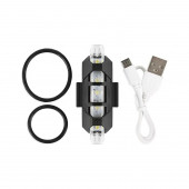 Şarjlı 4 Modlu Bisiklet Arka Stop Lambası Ikaz Uyarı Işığı C07 - 4