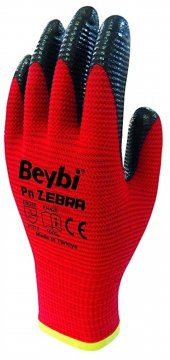 BEYBİ PN5 ZEBRA POLYESTER ÖRME NİTRİL ELDİVEN - 2