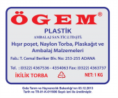 ÖGEM ŞARKÜTERİ POŞET TORBA 23X36 400 ADET - 1