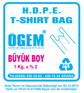 ÖGEM PLASTİK BATTAL BOY 1 KG ATLET POŞET - 2