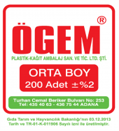ÖGEM PLASTİK ORTA BOY 200 ADET HIŞIR POŞET - 1