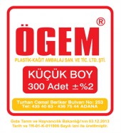 ÖGEM PLASTİK KÜÇÜK BOY 300 ADET HIŞIR POŞET - 1