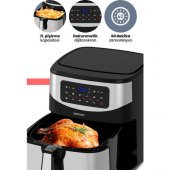 GOLDMASTER GM-7497 GRANDCHEF 9.2 LİTRE INOX GENİŞ HAZNELİ 3XL DOKUNMATİK 10 ÖN AYARLI AİRFRYER SICAK HAVA FRİTÖZÜ - 3