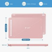 XP-Pen Deco M Grafik Tablet Pembe thumbnail 3