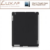 Luxa2 iPad 3 Tough Case Plus Plastik Kılıf-Siyah LHA0063 - 1