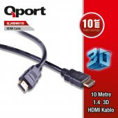 Q-HDMI10  Q-HDMI10 to HDMI10 1.4 3D 10 METRE ALTIN UÇLU KABLO - 1
