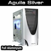 VD1000SWA Aguila Gümüş MidTow. Pencereli Aluminyum Kasa (PSU yok) - 1
