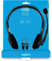 LOGITECH H110 Stereo Mikrofonlu Çift Jak Kablolu Kulaklık (981-000271) - 1