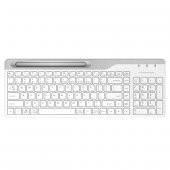 A4-TECH FBK25 BEYAZ BLUETOOTH+2.4GHZ NANO FN-MULTİMEDYA KABLOSUZ KLAVYE FBK25-WHITE - 1
