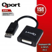Q-DPD Q-DPD DISPLAYPORT (M) TO DVI (F) 24+5 CONVERTER (ÇEVİRİCİ DÖNÜŞTÜRÜCÜ) - 1
