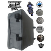 MOTORSİKLET GP KOMPOZİTUNİVERSAL ALÜMİNYUM KASA ÜSTÜ SU GECİRMEZ GİZLİ FERMUAR ÇANTA - 4