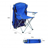 XL Tenteli Katlanır Kamp Sandalyesi Balıkçı Plaj Sandalyesi - 5