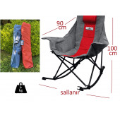 XL Sallanır Kamp Sandalyesi Katlanır Güçlü Iskelet Dayanıklı Sandalye - 3