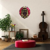 Veraart Epoksili Aslan Temalı Galatasaray Figürlü Duvar Dekorlu Gece Lambası 75 cm - 6