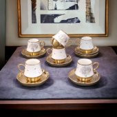 Rossel Premium 12 Parça Hayat Ağacı Çay Fincanı Takımı LVN-19507 - 2