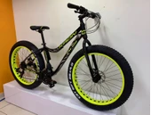 KRON FXC 500 FATBIKE 24 JANT 21 VİTES MEKANİK DİSK FREN DAĞ BİSİKLETİ MAT SİYAH-NEON SARI/GRİ(KRN21-584) - 3