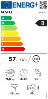 Vestel CMI 96221 1200 Devir 9 KG Çamaşır Makinesi - 2