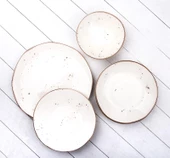 Marianna Organik Form R46 Krem 24 Parça Porselen Yemek Takımı - 1