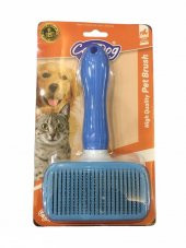Doglife Köpek Ve Kediler İçin Basmalı İnce Uçlu Fırça Mavi - 1