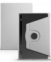 Galaxy Tab S7 FE LTE (T737-T736-T733-T730) Kılıf Termik Kalem Bölmeli Dönebilen Standlı Kılıf - 4