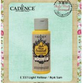 Cadence Style Matt Enamel Cam & Porselen Boyası 59 ml. E-337 Açık Sarı - 1