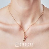 Chocli 18 Ayar Altın Kaplama Love Snake Kolye - 7