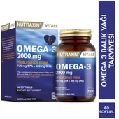 Nutraxin Omega 3 Balık Yağı 2000 mg 60 Kapsül - 2