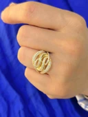 8 Ayar Altın Özel Tasarım Günlük Kullanışlı Yüzük thumbnail 3