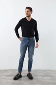Erkek Açık Mavi Straight Fit Jean Pantolon - 3