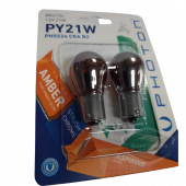 Photon Diadem Ampul Krom Amber Tek Duy Sinyal Ampulü 12V 21W 93 Turuncu Işık PY21W Yakın Tırnak 2li Takım - 4