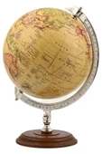 Ayaklı Dünya Küre Ev Ofis Masa Dekoru Döner Dünya Küre Kahve Modern Harita 30x40cm - 2
