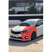 Araç Kaplama Üçgen Kesim Parlak Folyo Kırmızı 1 Metrekare stıker - 3
