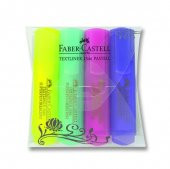 Faber Castell Textliner 1546 Pastel Fosforlu Kalem 4LÜ SET - 1