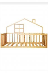 Hft Home Unisex Montessori Bebek Ve Çocuk Karyolası EVLİ 90x190cm - 2