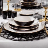 Schafer Adel Black Yemek Takımı 56 Parça-Siyah - 2