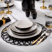 Schafer Adel Black Yemek Takımı 56 Parça-Siyah - 4