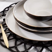 Schafer Adel Black Yemek Takımı 56 Parça-Siyah - 3