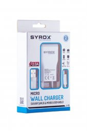 Syrox Micro Usb Uyumlu Hızlı Şarj Aleti 2,0 Amper Micro Şarz Cihazı J15 J15001 thumbnail 1