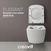 Creavit Eg321 Elegant Kanalsız Asma Klozet, Creavit Yavaş Kapanan Kapak - 1