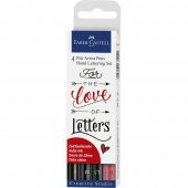 Faber Castell Pitt Kaligrafi Seti Siyah 4lü 267115 - 1